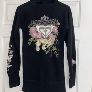 Black Roxy hood sweater